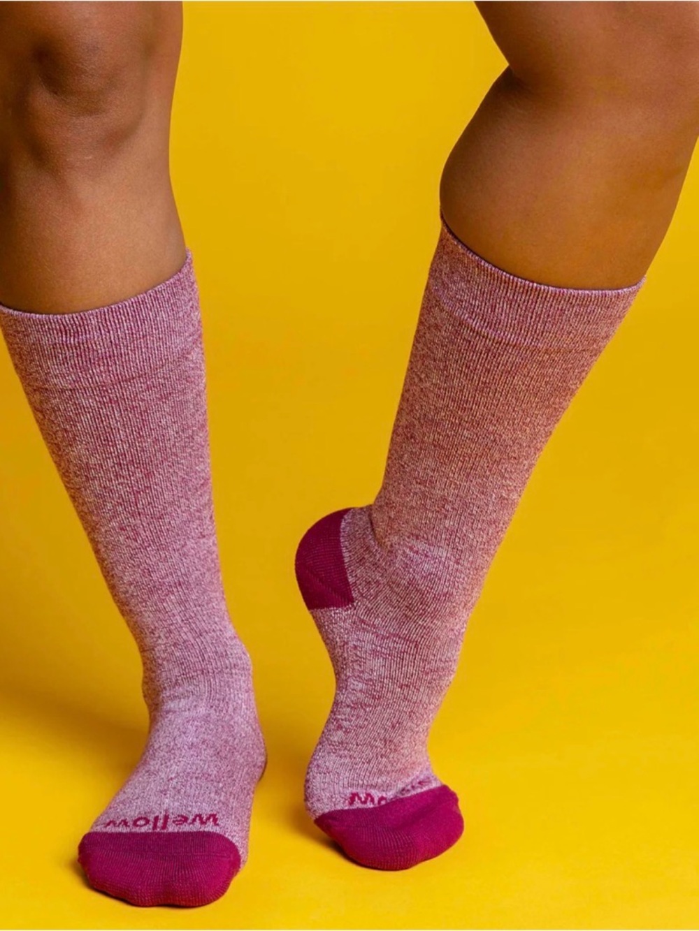 Wellow Compression Socks Plum Twist Medium Wide Calf Women’s New With Tags